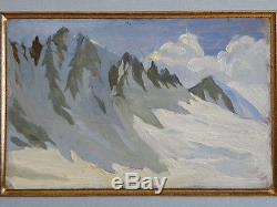 Tableau ancien huile paysage de montagne (1) circa 1940 bonne facture a voir ++