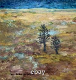 Tableau ancien huile paysage du nord septentrion Pierre André De Wisches