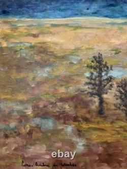 Tableau ancien huile paysage du nord septentrion Pierre André De Wisches