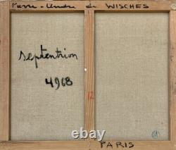 Tableau ancien huile paysage du nord septentrion Pierre André De Wisches