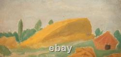 Tableau ancien huile paysage fauve