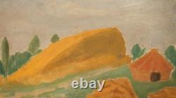 Tableau ancien huile paysage fauve