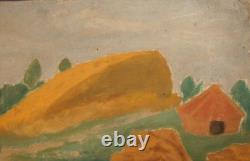 Tableau ancien huile paysage fauve