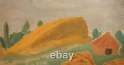 Tableau ancien huile paysage fauve