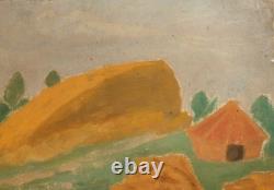 Tableau ancien huile paysage fauve