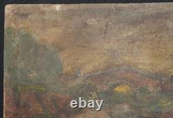 Tableau ancien huile paysage impressionniste signé