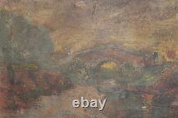 Tableau ancien huile paysage impressionniste signé