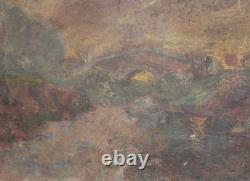 Tableau ancien huile paysage impressionniste signé