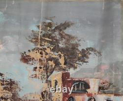 Tableau ancien huile paysage impressionniste signé