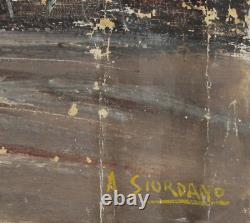 Tableau ancien huile paysage impressionniste signé