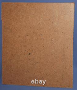 Tableau ancien huile paysage maison