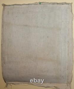 Tableau ancien huile paysage urbain post impressionniste