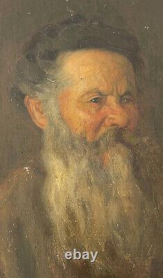 Tableau ancien huile portrait Léonard de Vinci Dario Barbosa 1880-1952 Brésil