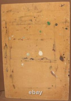 Tableau ancien huile portrait femme nue