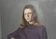 Tableau ancien huile réaliste portrait de femme