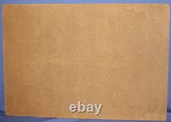 Tableau ancien huile réaliste portrait de femme