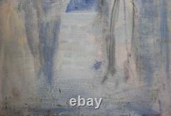 Tableau ancien huile rencontrant le portrait de l'aîné