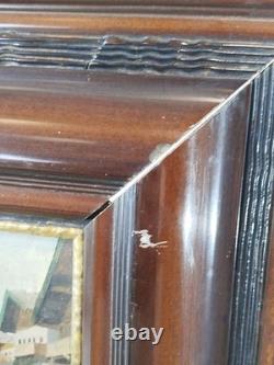 Tableau ancien huile représentant les Alpes prix 36x34,5 cm