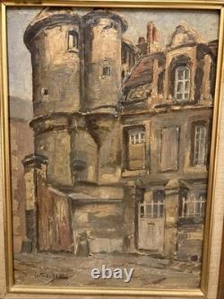 Tableau ancien huile signé bel encadrement