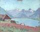 Tableau ancien huile sur carton DLG Pierre Calès Corelli Quenard