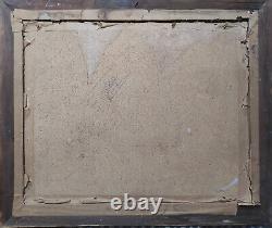 Tableau ancien huile sur carton DLG Pierre Calès Corelli Quenard