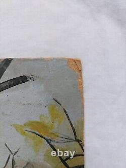 Tableau ancien huile sur carton début XX ème fauve paysage artiste à identifier