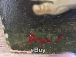 Tableau ancien huile sur panneau DORPE E (XIXe-s) berger