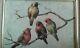 Tableau ancien huile sur panneau les 4 oiseaux Honoré Camos 1906-1991