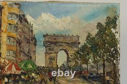 Tableau ancien huile sur toile Paris peinture Etienne Raoul Ronda, painter Paris