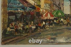 Tableau ancien huile sur toile Paris peinture Etienne Raoul Ronda, painter Paris