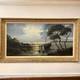 Tableau ancien huile sur toile marine Le Tallec Côte Normande