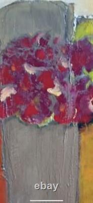 Tableau ancien huile sur toile nature morte cubique signée