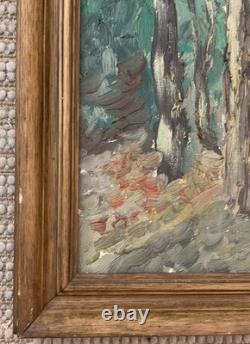 Tableau ancien huile sur toile paysage Bucolique impressionnisme signé