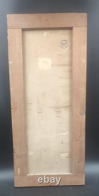 Tableau ancien huile sur toile porteuse d'eau au Châle Rouge portugal