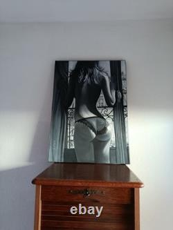 Tableau ancien huile sur toile signé 50/70