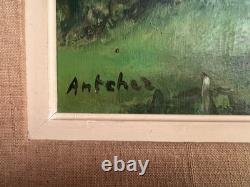 Tableau ancien huile sur toile signé Antcher