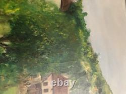 Tableau ancien huile sur toile signé Antcher