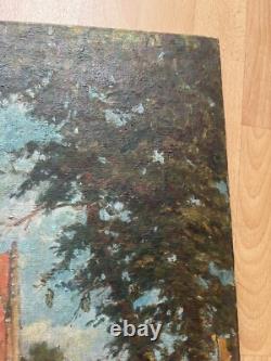 Tableau ancien huile sur toile signé Marcel Delamarre