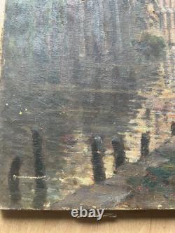 Tableau ancien huile sur toile signé Marcel Delamarre