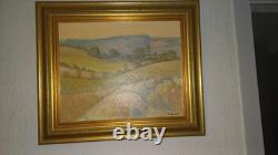 Tableau ancien huile sur toile signé R BOUILLE