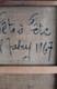Tableau ancien huile toile scène de genre portrait Clown triste fauvisme Fabry