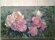 Tableau ancien impressionniste Victor Marec fleurs
