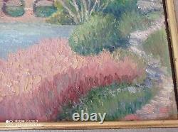 Tableau ancien impressionniste paysage signé René CINQUIN 1898-1978 Huile