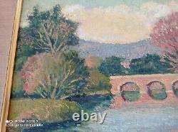 Tableau ancien impressionniste paysage signé René CINQUIN 1898-1978 Huile