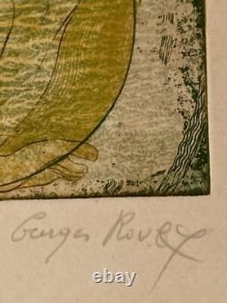 Tableau ancien lithographie originale Spirales N 28/30 style Albert-Edgar Yersin