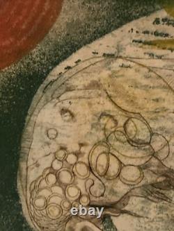 Tableau ancien lithographie originale Spirales N 28/30 style Albert-Edgar Yersin