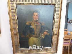Tableau ancien, maréchal d'empire, Napoléon, peinture ancienne, tableau