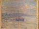 Tableau ancien marine Toulon proche Monet signé Charles Vasnier (1873 1961)