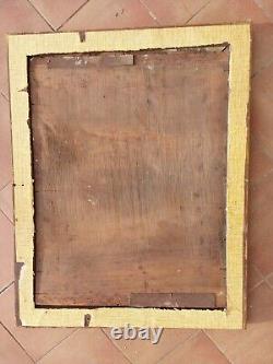 Tableau ancien marine bord de mer fin XVIIIeme 18eme cadre d epoque louis XVI