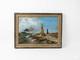 Tableau ancien marine huile sur toile sign&eacute; Y. Delaporte entr&eacute;e de port
